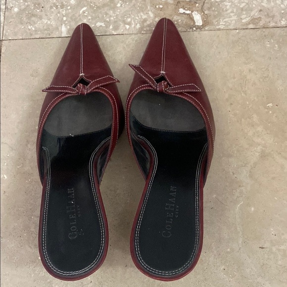 Elegant Cole Haan  Burgundy Heels - Picture 6 of 7